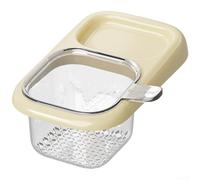 Panier filtrant en maille fine avec base à ventouse pour une utilisation dans l'évier dans les liquides, le rinçage des produits et l'élimination des résidus alimentaires (blanc crème)