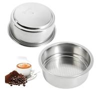 Panier Filtrant Precision pour Expresso - Compatible avec La Specialista- Acier Inoxydable AISI 304 - Double Expresso 16-18g - Ø 51 mm pour Tamper Ø 51 mm，Porte-filtre double avec fond double paroi