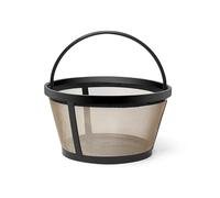Panier filtrant réutilisable de 8 à 12 tasses avec fond fermé pour cafetière et cafetière MrCoffee - Filtre de rechange permanent pour filtres Mr Coffee doré