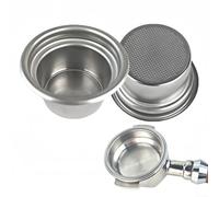 Panier filtre à café en acier inoxydable de 58 mm pour porte-filtre sans fond, compatible avec les poignées de machine à expresso de 58 mm, filtration ultra fine pour