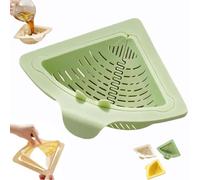 Panier-filtre magnétique d'angle pour évier, récupérateur de déchets alimentaires en silicone (ouverture par basculement/rotation/pression), support de rangement multifonction pour évier de cuisine