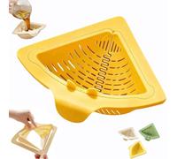 Panier-filtre magnétique d'angle pour évier, récupérateur de déchets alimentaires en silicone (ouverture par basculement/rotation/pression), support de rangement multifonction pour évier de cuisine