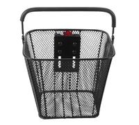 Panier Fixe Amovible pour Trottinette Électrique Adulte, Fixation Rapide | Panier en Filet de Fer Noir, Poignée, Garde les Objets Stables, Nettoyage Facile
