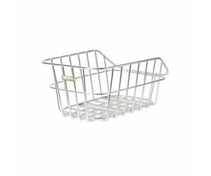 Panier fixe arrière Basil cento aluminium Blanc