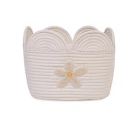 Panier de rangement Fleur écru (30 x 20 cm)