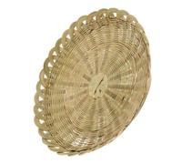 Panier Fruit Tressé en Bambou, Plateau Rustique 27x6,5 CM