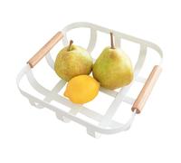 Panier fruits Tosca de Yamazaki Home - Bol d coratif en m tal pour la cuisine - Acier + Bois Blanc