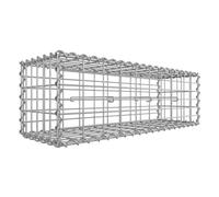 SONGMICS Gabion pour Pierre, Cage en Métal, Panier à Pierre, Maille 5 x 10 cm, Galvanisé, Mur, Paterre, Décoration de Jardin, 100 x 30 x 30 cm, Argent GGB133