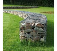 Panier Gabion Acier Galvanisé Grillage Modulable Spirales | Mur Soutènement Jardinière Pierre Lit Surélevé pour Jardin Terrasse Arrière Cour(5x5cm,1x0.3x0.5m)