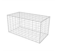 Panier Gabion Acier Galvanisé Maille Soudée pour Aménagement Paysager 100x50x50 cm