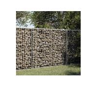 vidaXL Panier gabion avec couvercle - acier galvanisé 100x100x100 cm, maille 10x5 cm