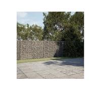 Panier Gabion avec Couvercle Cage Décoration de Jardin Fer Galvanisé vidaXL