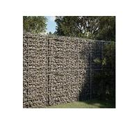 Panier gabion avec couvercle 150x100x200 cm fer galvanisé, mur en gabion, mur de soutènement en gabion, clôture en 3295226