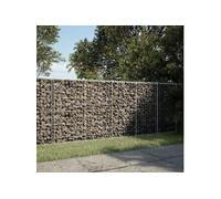 vidaXL Panier gabion avec couvercle 200x100x100 cm fer galvanisé