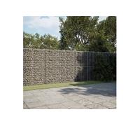 Panier gabion avec couvercle 600x100x200 cm fer galvanisé, mur en gabion, mur de soutènement en gabion, clôture en 3295235