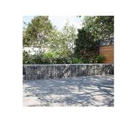 vidaXL Panier gabion avec couvercle 700×100×50 cm fer galvanisé