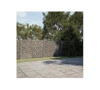 vidaXL Panier gabion avec couvercle 800x50x150 cm fer galvanisé