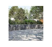 vidaXL Panier gabion avec couvercle 900x50x50 cm fer galvanisé pour mur/clôture Gris