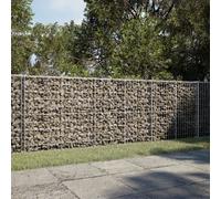 vidaXL Panier gabion 350×100×100 cm avec couvercle, fer galvanisé