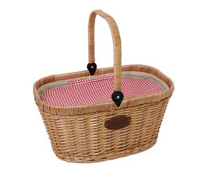 Panier galcière chantilly vichy rouge