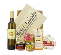 Panier garni Apéritif : saucisson, pitas, terrine, rillettes... - Made in Calvados