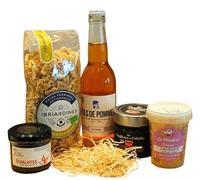 PANIER GARNI - Colis gourmand - Panier cadeau - Box : 5 produits de qualité fabriqués par des artisans de la région Île de France