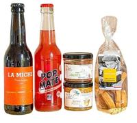 PANIER GARNI - Colis gourmand - Panier cadeau - Coffret - La Box de Paris : 5 produits de qualité fabriqués par des artisans parisiens