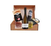 Panier garni d'excellents Produits Régionaux dont 1 Foie Gras entier - Présentation soignée dans une élégante boite noire