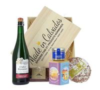 Panier garni Spécialités normandes : rillettes, saucisson, caramels, pain d'épices...- Made in Calvados