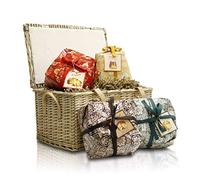 Panier Gourmand de Noël, Assortiment de Panettones: Classique, aux 3 Chocolats, Pandoro et Veneziana