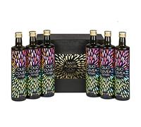 Panier Gourmand Italien Coffret cadeau HUILE POUR SIX 6 - 6 bouteilles d'huile d'olive extra vierge Taggiasca de la ferme Cuvea