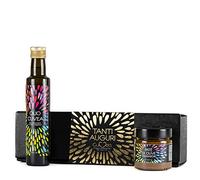 Panier Gourmand Taggiasca Mon Amour: Panier Cadeau Gourmet avec de l'huile et du pâté d'olive Taggiasca. Panier cadeau avec des aliments 100% produits en Ligurie, Vegan