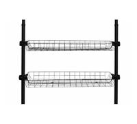 Panier Herkules - WENKO - Lot de 2 - Métal - 94x8x38 cm - Noir