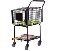 Panier Hooper pour balles de tennis - Porte-raquettes en métal durable - Boîte de rangement pratique pour une collecte facile des balles