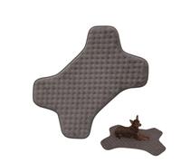 Panier indestructible pour chien lavable en machine en forme d'os - 70 x 49 x 3 cm - Tapis antidérapant et résistant à la mastication pour animal domestique - Multicolore