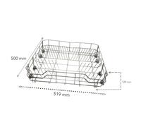 Panier inférieur gris Lave-vaisselle 34420449, 672000800210 PROLINE Lave-vaisselle 34420449, 672000800210 PROLINE