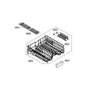 Panier inférieur d'origine 525X520X140 mm Lave-vaisselle 20002125 BOSCH