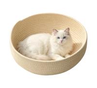 Panier Instinct Pour Les Chats Corde en Coton Respirante Lavable | Lit Pour Chat Fabriqué En Corde De Coton Pour Balcon, Chambre À Coucher, Séjour, Rebord-Fenêtre, Lit, Canapé, et La