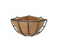 Panier jardinière mural d'angle - L 25,8 x H 27,5 cm - Acier au carbone, fibre coco