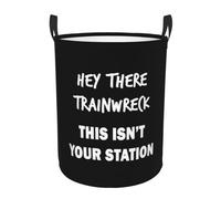 Panier Linge Sale Hé, Train Wreck, Ce N'Est Pas Ta Gare Pratique Corbeille À Linge Sale Imperméable Organiser Paniers Pour Salle De Bain Chambre Jouets 34X42Cm