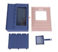 Panier Litière pour Chat Pliable, Entrée par Le Haut, Semi Fermé, 45x34x33.5cm - Réduction Odeurs, Contenue Litière, Confort Chat