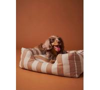 Panier matelassé pour chiens, disponible en 2 tailles rayé blanc S