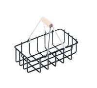 Panier miniature en métal noir pour maison de poupée, décoration et affichage de modèle avec accessoires réalistes pour maisons de poupées, décoration de scène miniature