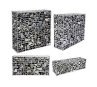 Panier modulaire en gabion - Lit de jardin en fil galvanisé pour terrasse extérieure, jardinière en pierre et clôture murale de jardinage