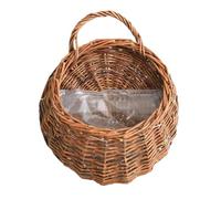 Panier mural élégant, pot de fleurs décoratif à suspendre, support de plantes avec structure tissée, panier de rangement en rotin naturel, bac de ferme avec design suspendu, étrier mural pour la