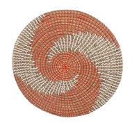 Panier Mural en Jonc de Mer tissé à la Main, Décor de Bol Suspendu isolé de 40CM-art tissé Polyvalent Résistant à la Chaleur pour le Salon, Plateau de Fruits Rustique