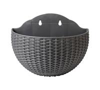 Panier Mural En Rotin - Décor Végétal En Demi-cercle, Unité De Panier Mural En Rotin, Décor De Style Européen | Système De Support De En Demi-cercle, Pièce De Décoration Suspendue, Pour Afficha