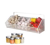 Panier mural - Paniers de cuisine pour étagères | Étagère à légumes avec design ouvert, construction peu encombrante pour oignon, ail, pomme de terre et gingembre dans un garde-manger ou une armoire