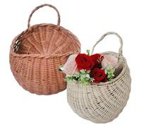Panier mural tissé, paniers muraux tissés pour le rangement - 2X paniers de fruits,Paniers à fruits muraux pour cuisine, support tissé, panier à légumes pour organiser les pommes de terre et les oigno
