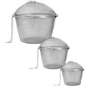 Panier Nettoyage Ultrasons Bijoux, 3 Pcs Panier en Inox pour Nettoyage Ultrasons, Passoires Acier Inoxydable, Boule Rotative en Maille avec Couvercle & Chaîne Crochet for Cleaning Jewelry